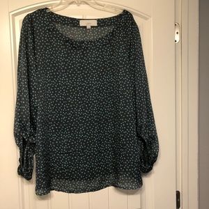 polka dot Loft blouse